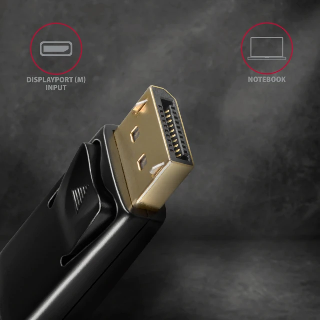 Кабель Axagon DisplayPort to HDMI активний 1.8 м (8595247906083)