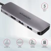 USB-хаб Axagon SuperSpeed USB-C 5-в-1 HMC-5 (8595247906175)