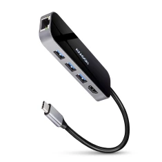 USB-хаб Axagon SuperSpeed USB-C 6-в-1 HMC-6GL (8595247906182)