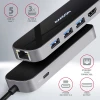 USB-хаб Axagon SuperSpeed USB-C 6-в-1 HMC-6GL (8595247906182)