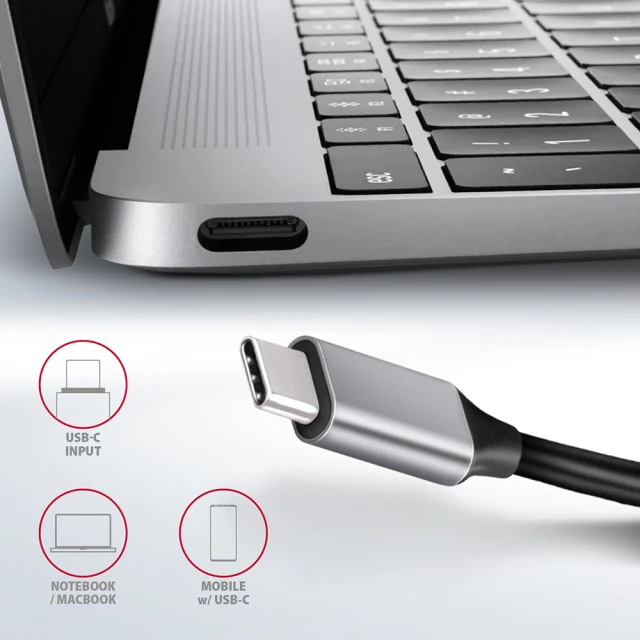 USB-хаб Axagon SuperSpeed USB-C 6-в-1 HMC-6GL (8595247906182)