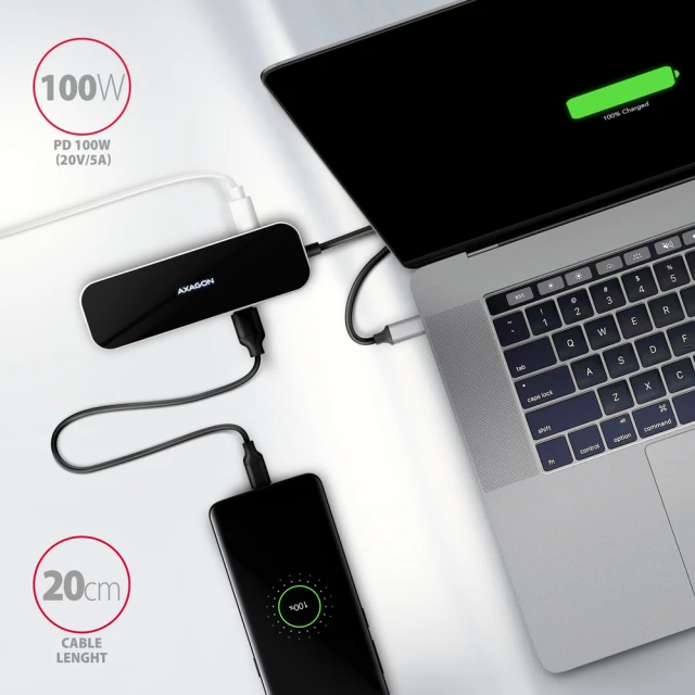 USB-хаб Axagon SuperSpeed USB-C 6-в-1 HMC-6GL (8595247906182)