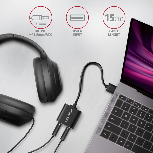 Аудіоадаптер Axagon ADA-12 USB (8595247906298)