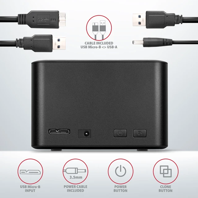 Док-станція Axagon USB для 2x 2.5