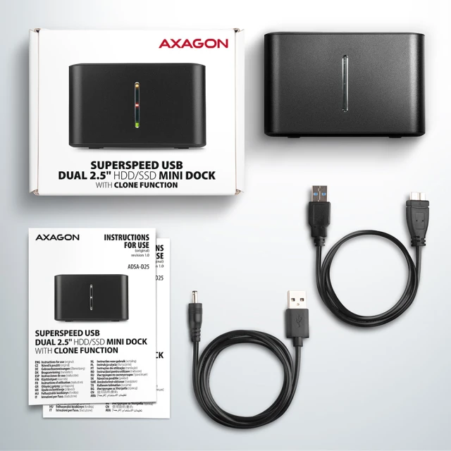 Док-станція Axagon USB для 2x 2.5