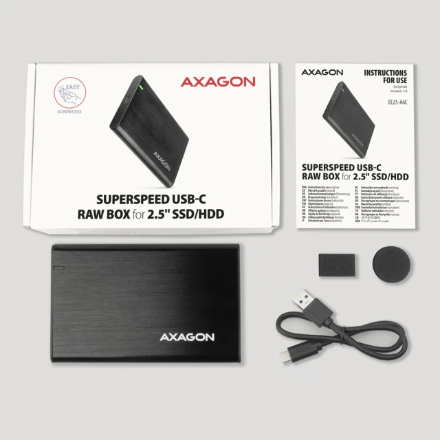 Зовнішній бокс Axagon USB 3.2 Gen 1 – SATA 6G для 2.5