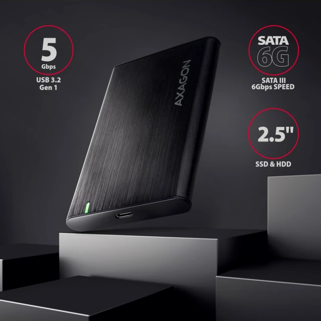 Зовнішній бокс Axagon USB 3.2 Gen 1 – SATA 6G для 2.5