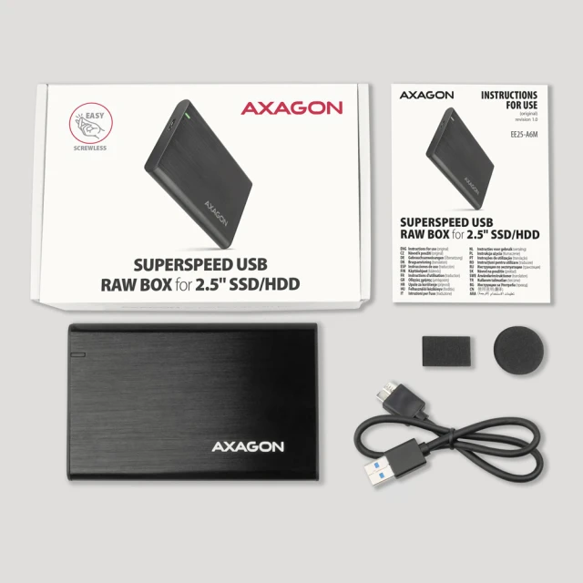 Зовнішній бокс Axagon USB 3.2 Gen 1 – SATA 6G для 2.5