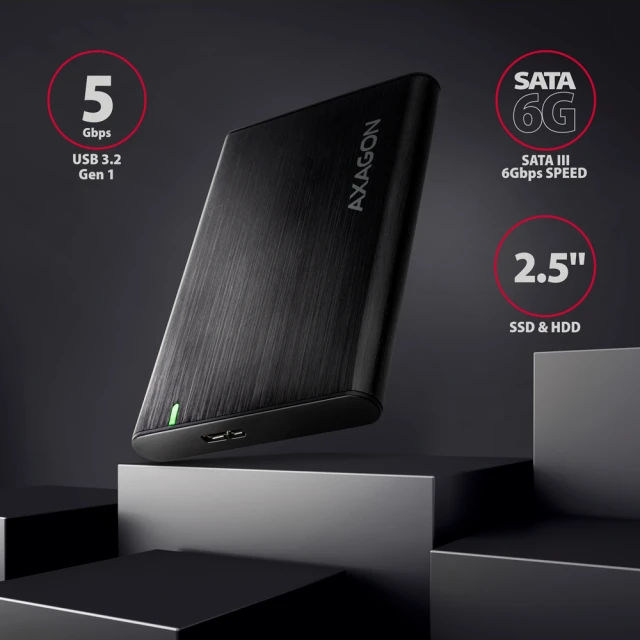 Зовнішній бокс Axagon USB 3.2 Gen 1 – SATA 6G для 2.5