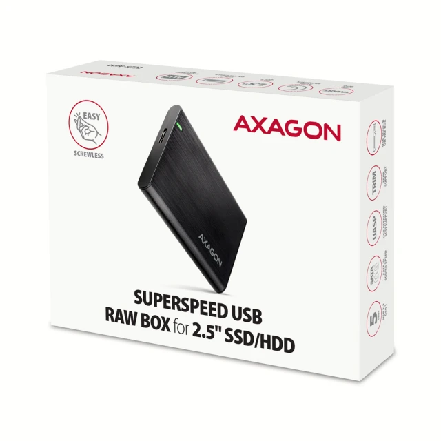 Зовнішній бокс Axagon USB 3.2 Gen 1 – SATA 6G для 2.5