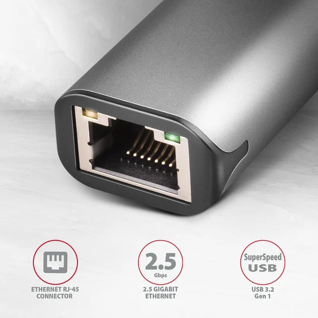 Мережевий адаптер Axagon ADE-25R USB-A 2.5 Gigabit Ethernet (8595247906601)