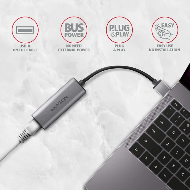 Мережевий адаптер Axagon ADE-25R USB-A 2.5 Gigabit Ethernet (8595247906601)