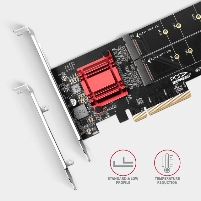 Контроллер Axagon PCIe 2x NVMe M.2 PCEM2-ND (8595247906717)