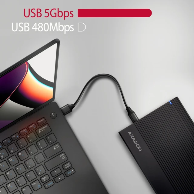 Зовнішній бокс Axagon USB 3.2 Gen 1 SATA 6G алюмінієвий ребристий для 3.5