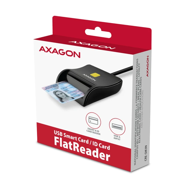 Кардрідер Axagon CRE-SM3N USB-A для смарт-карт настільний (8595247906915)
