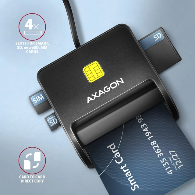 Картрідер Axagon CRE-SM3SD USB-A (8595247906922)