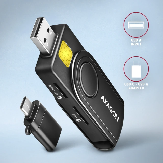 Картрідер Axagon CRE-SMP2A USB-A + USB-C (8595247906953)