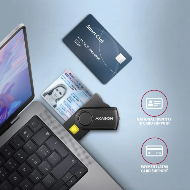 Картрідер Axagon CRE-SMP2A USB-A + USB-C (8595247906953)
