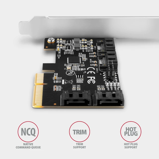 Контролер Axagon PCES-SA4X4 PCIe 4x SATA 6G (8595247906977)