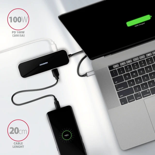 USB-хаб Axagon SuperSpeed USB-C 6-в-1 HMC-6H4A (8595247907028)