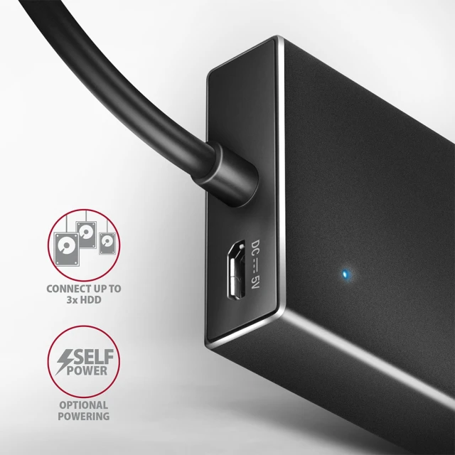 USB-хаб Axagon HUE-F7A SuperSpeed USB-A FLAT (8595247907035)