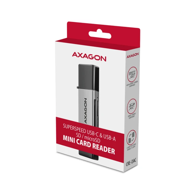 Картрідер Axagon CRE-DAC USB 3.2 Gen 1 MINI USB-C + USB-A (8595247907134)