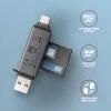 Картрідер Axagon CRE-DAC USB 3.2 Gen 1 MINI USB-C + USB-A (8595247907134)