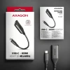 Перехідник Axagon USB-C to HDMI активний 0.25 м (8595247907141)