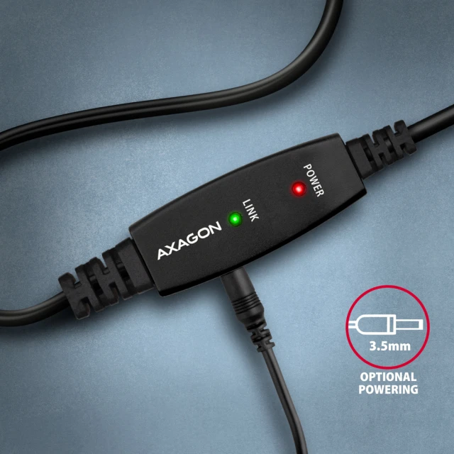 Кабель-подовжувач Axagon USB-A to USB-B 15 м (8595247907219)