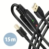 Кабель-подовжувач Axagon USB-A to USB-B 15 м (8595247907219)