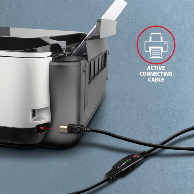 Кабель-подовжувач Axagon USB-A to USB-B 15 м (8595247907219)
