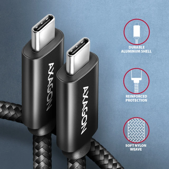 Кабель Axagon BUCM2-CM15AB USB Type-C — USB Type-C 1.5 м Black (8595247907400)