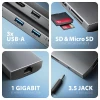 USB-хаб Axagon HMC-8HLSA Multi port USB-C 5Gbps (8595247907523)