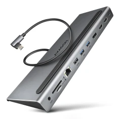 Хаб Axagon USB-C 5Gbps TRIPLE 4K DISPLAY 11in1 (8595247907608)