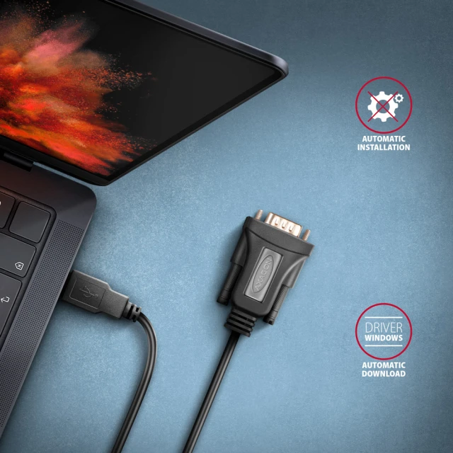 Адаптер Axagon USB – Serial активний ADS-1PQN (8595247907622)