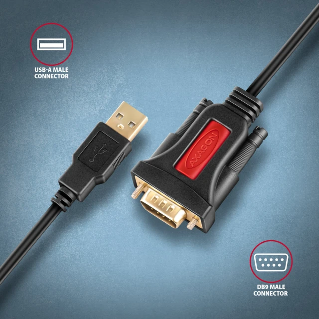 Адаптер Axagon USB – Serial активний ADS-1PSN (8595247907646)