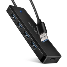 USB-хаб Axagon 4-портовый USB-A 5 Гбит/с HUE-C1A (8595247907660)