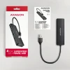 USB-хаб Axagon 4-портовий USB-A 5 Гбіт/с HUE-C1A (8595247907660)