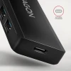 USB-хаб Axagon 4-портовий USB-C 5 Гбіт/с HUE-C1C (8595247907684)