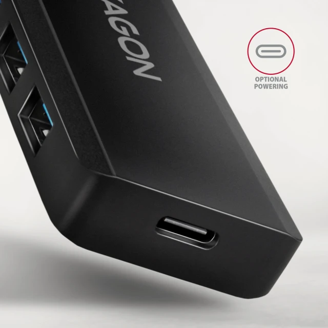 USB-хаб Axagon 4-портовий USB-C 5 Гбіт/с HUE-C1C (8595247907684)