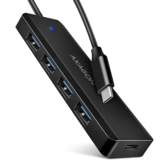 USB-хаб Axagon 4-портовый USB-C 5 Гбит/с HUE-C1C (8595247907684)