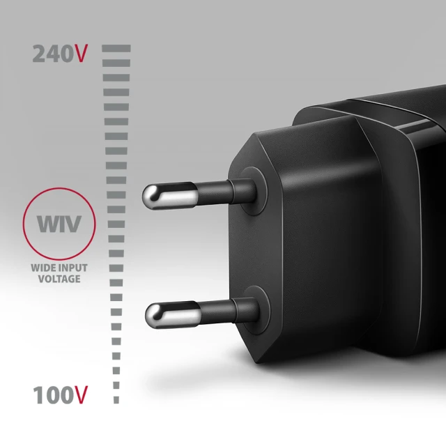 Мережевий зарядний пристрій Axagon ACU-PQ20 2x порти USB-A + USB-C 20 Вт (8595247907882)
