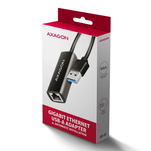 Мережевий адаптер Axagon ADE-AR USB-A Gigabit Ethernet (8595247907929)
