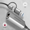 Мережевий адаптер Axagon ADE-TXCA USB 3.2 Gen 1 Gigabit Ethernet 10/100/1000 Мбіт з підтримкою Nintendo Switch (8595247907943)