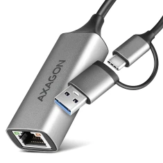 Мережевий адаптер Axagon ADE-TXCA USB 3.2 Gen 1 Gigabit Ethernet 10/100/1000 Мбіт з підтримкою Nintendo Switch (8595247907943)