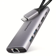 USB-хаб Axagon HMC-6G2L Multi port USB-C 10Gbps (8595247908056)