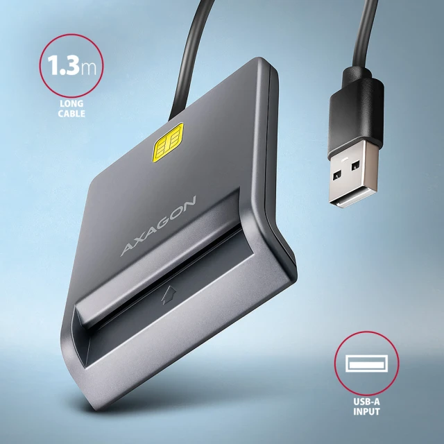 Картрідер Axagon CRE-SM3T USB-A для смарт-карт (8595247908278)