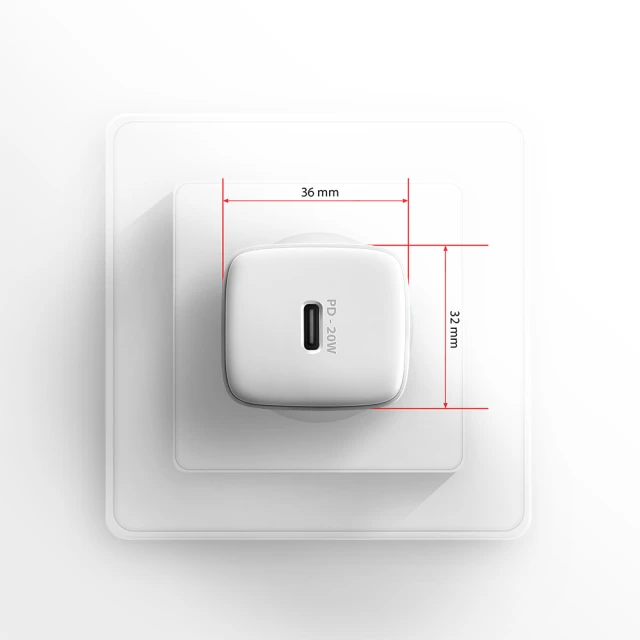 Мережевий зарядний пристрій Axagon ACU-PD20W 1x USB-C PD3.0 20 Вт White (8595247908308)