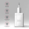 Мережевий зарядний пристрій Axagon 1x USB-C PD3.0 PPS QC4+ 30W White (8595247908322)