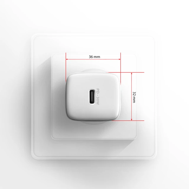 Мережевий зарядний пристрій Axagon 1x USB-C PD3.0 PPS QC4+ 30W White (8595247908322)